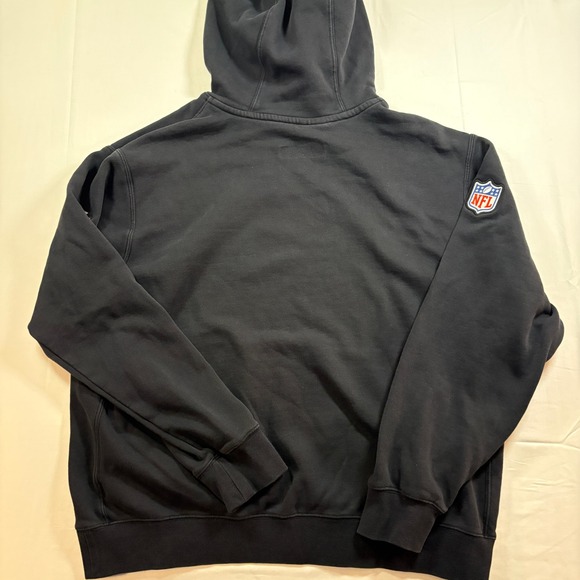 Player UsedNike Atlanta Falcons NFL Black Hoodie Sweatshirt Mens L TJ Yates - Picture 7 of 7